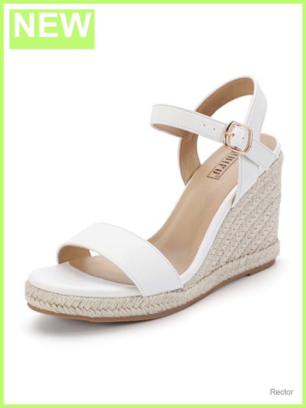 IDIFU Espadrille Wedge Sandals Open Toe Platform Slingback Buckle